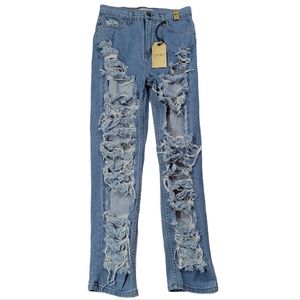 Vibrant Miu Distressed Jeans